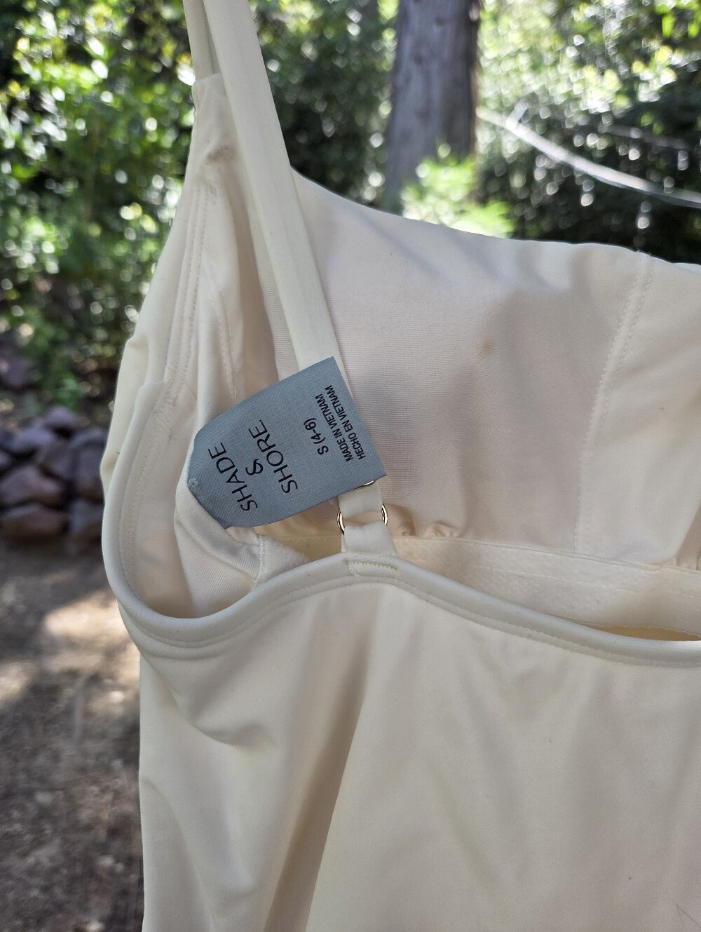 Shade And Shore White One Piece Bathing Suit Size Small - Picture 3 of 3